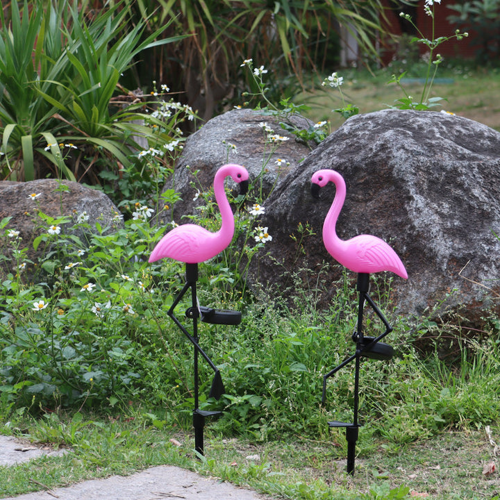 Articulated Flamingo Lawn Stake LED Accent Light With Adjustable Arm Kalsten