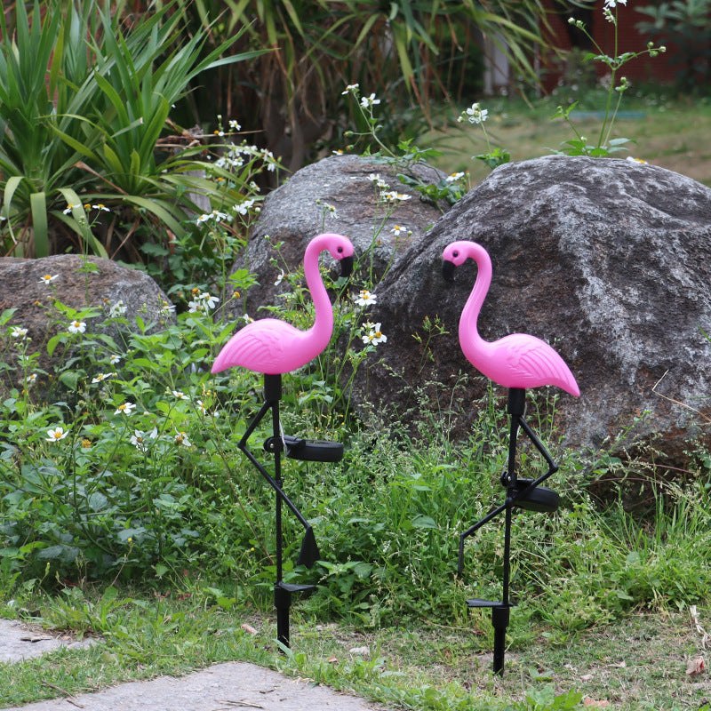 Decorative Solar Flamingo Lawn Stake With Adjustable Arm Kalsten