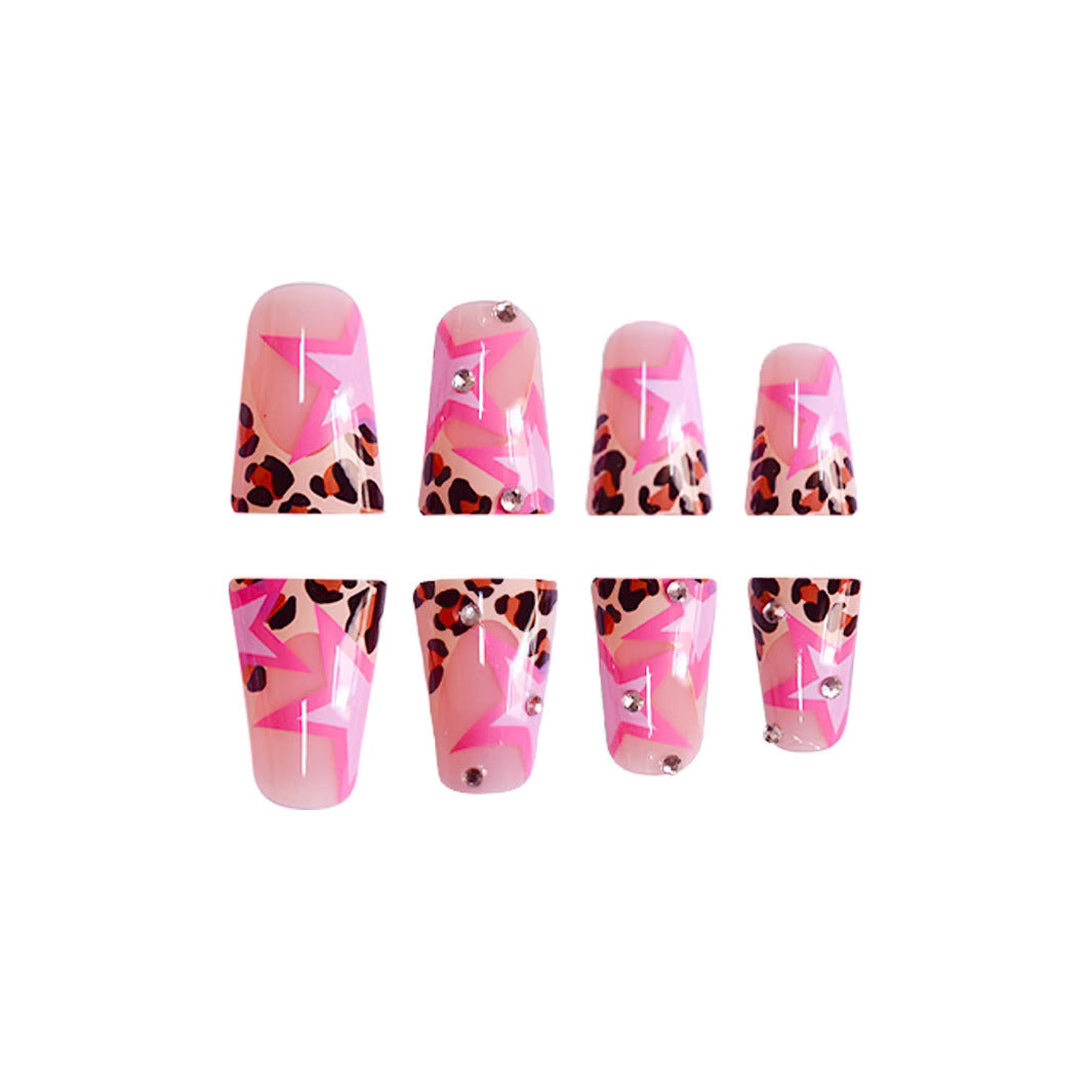 Glamorous Star-Accented Press-On Nail Art Kalsten
