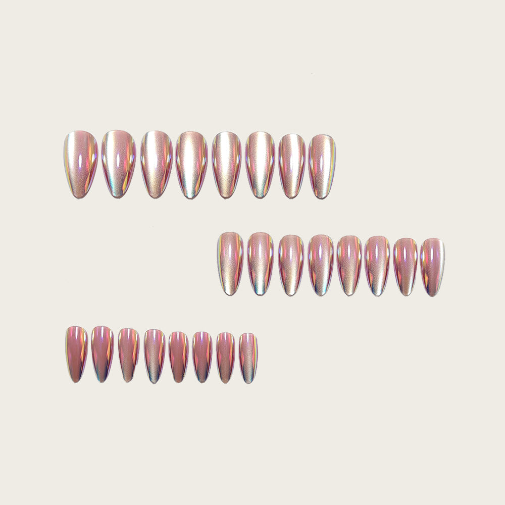 Artificial nails with holographic effect and elegant finish Kalsten