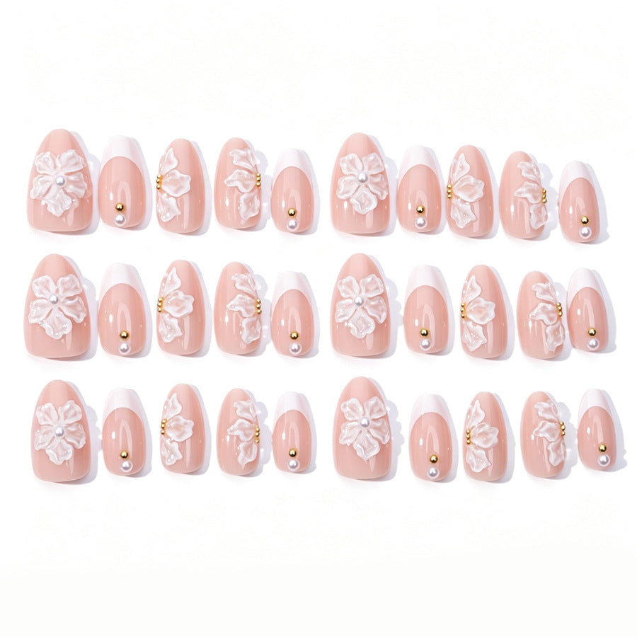 Handmade Floral Design Press-On Nail Set Kalsten