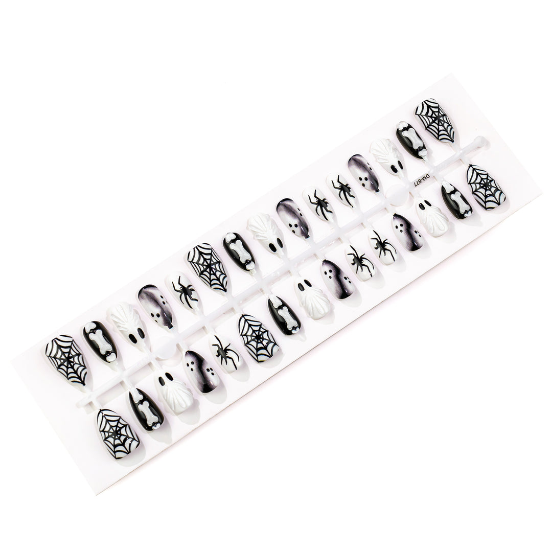 Gothic Halloween-Themed Press-On Nail Art Set