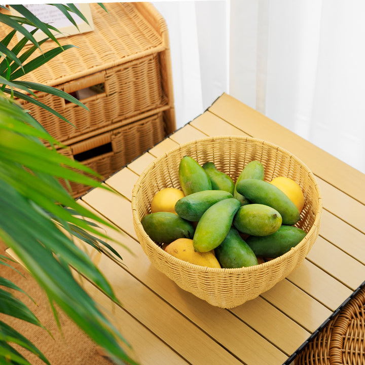Round Decorative Woven Basket Kalsten