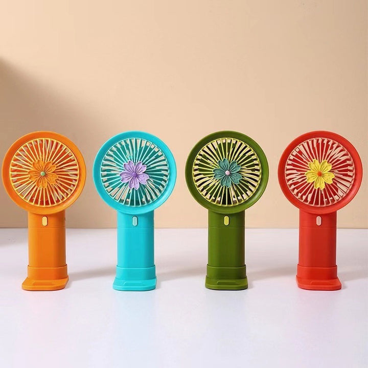 Ladies Portable Handheld Fan with Creative Flower Design Kalsten