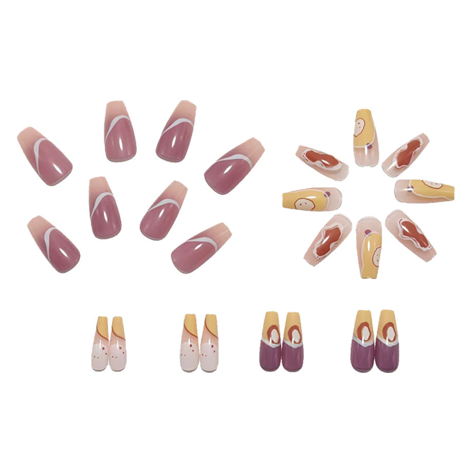 Creative artificial nails with modern geometric designs Kalsten