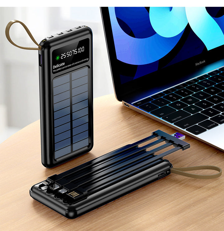Solar Powerbank with Multifunctional Charging Cables Kalsten