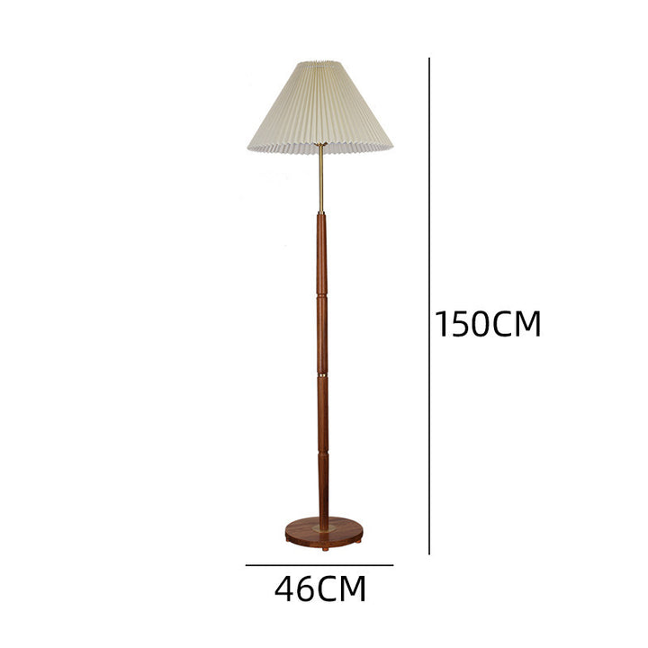 Contemporary Floor Lamp with Pleated Shade