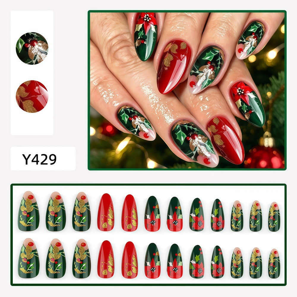 Artificial Nail Set with Festive Design Kalsten