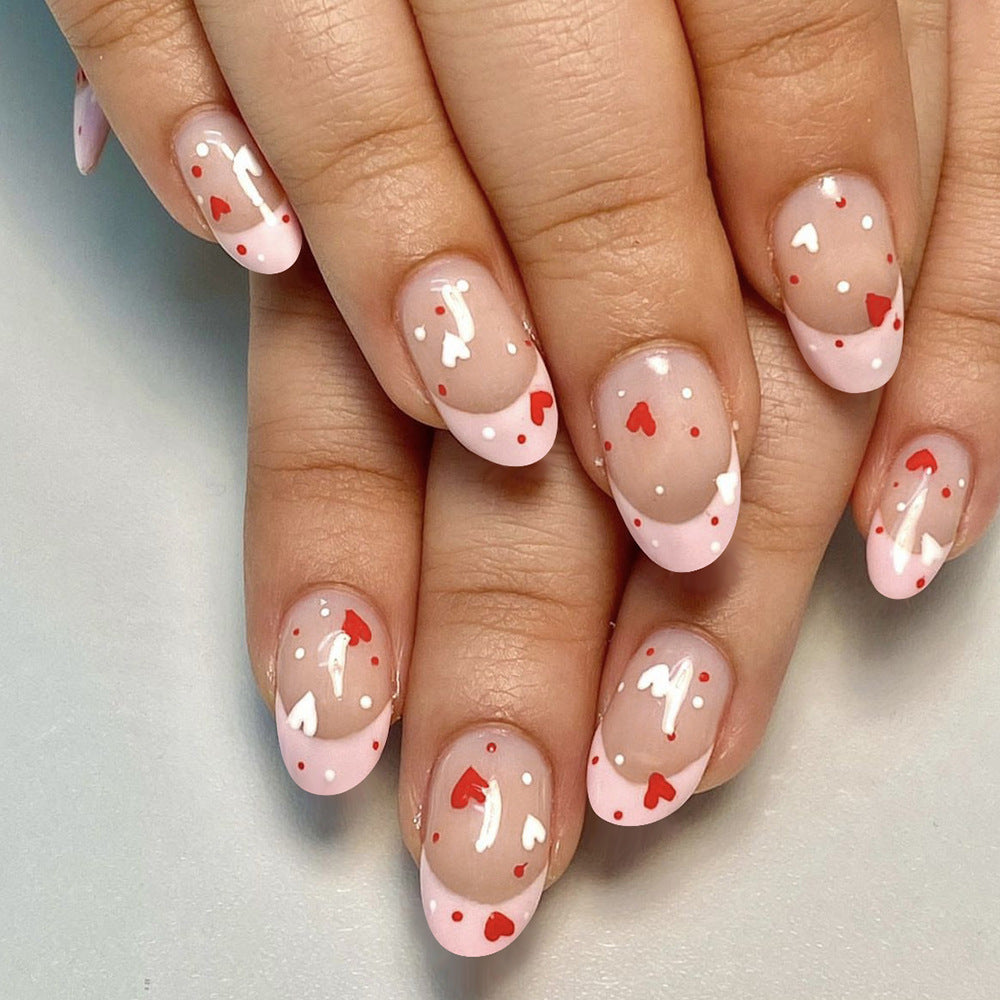 Heart-Decorated Nail Art Kalsten