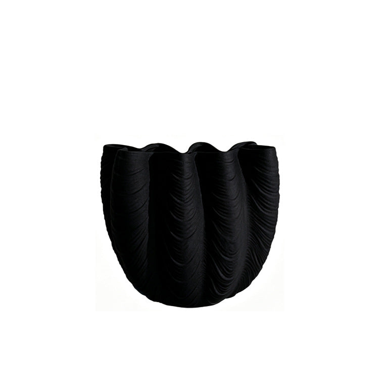Leaf-Textured Decorative Planter