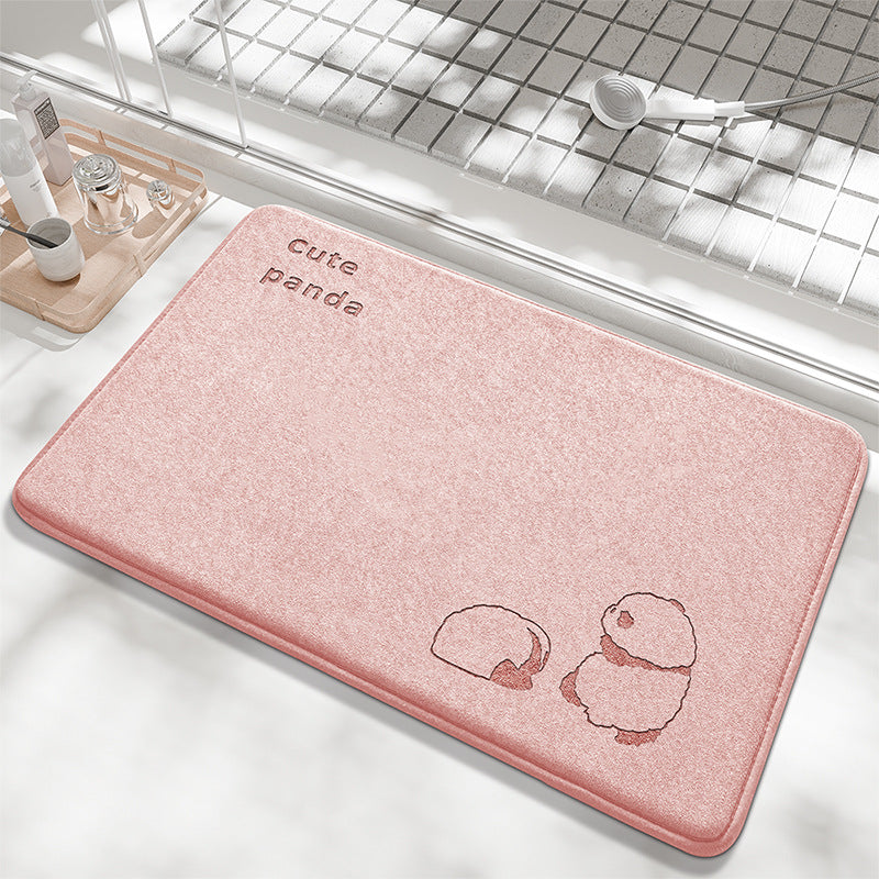 Playful Bunny Design Bath Mat Kalsten