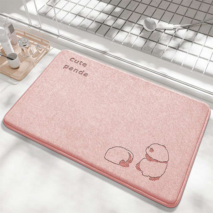 Playful Bunny Design Bath Mat Kalsten