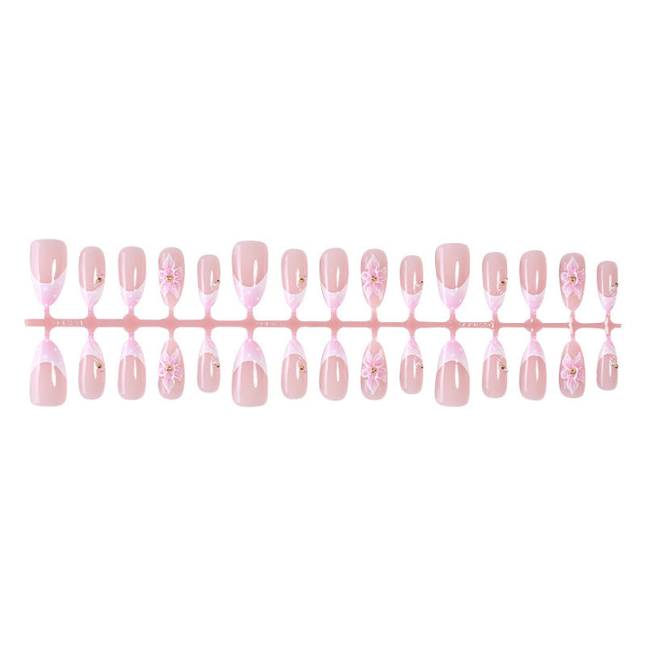 Creative Nail Art Set with Delicate Flower and Glitter Details Kalsten