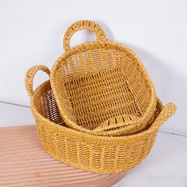 Handwoven Oval Storage Basket Kalsten