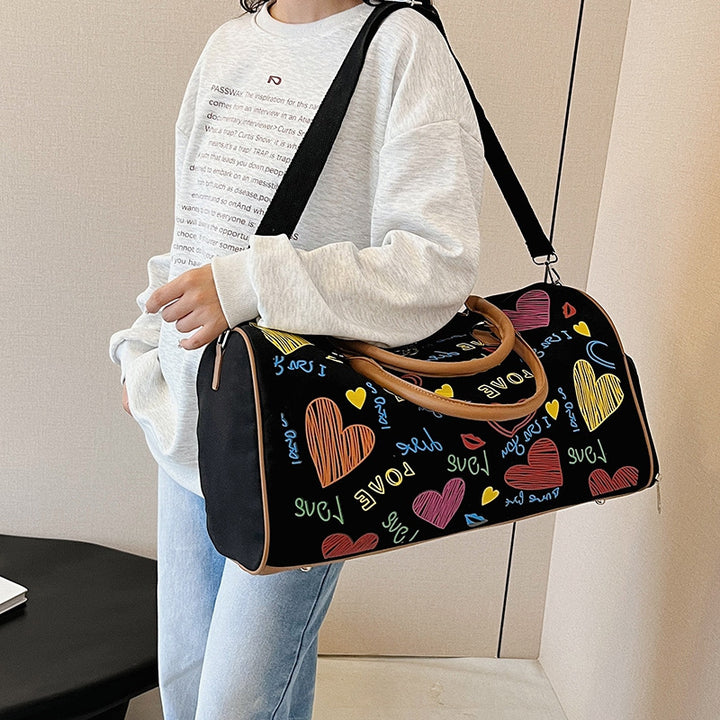 Graphic Print Travel Duffel Bag Kalsten