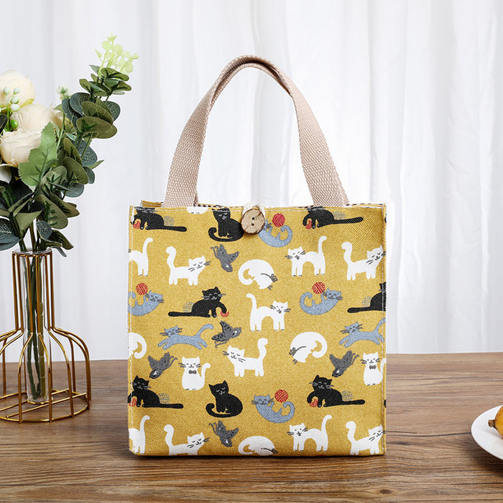 Cute Cat-Themed Storage Tote Kalsten