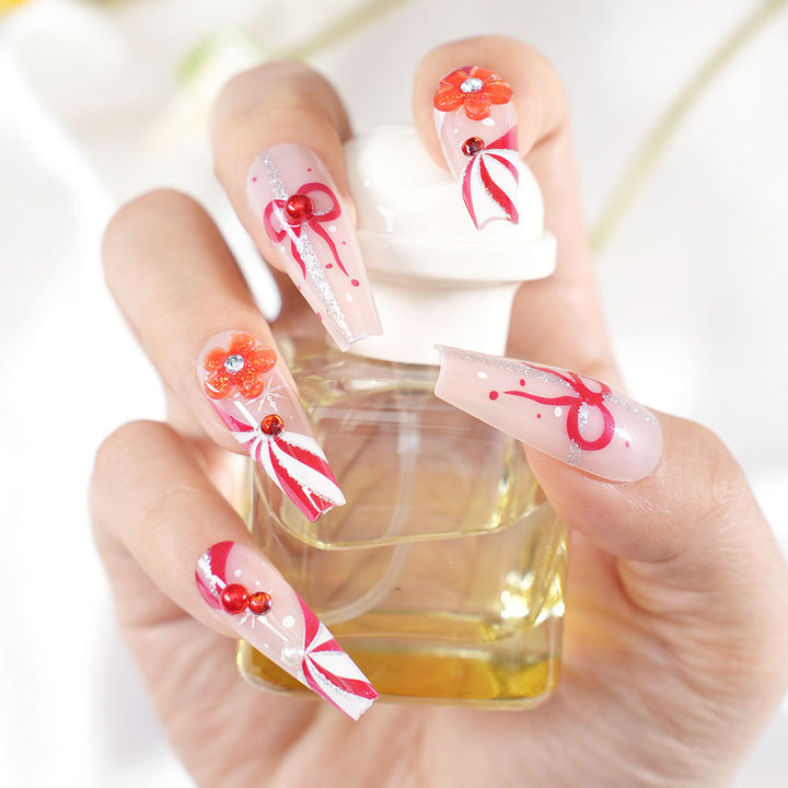 Decorative Floral Nail Tips Kalsten