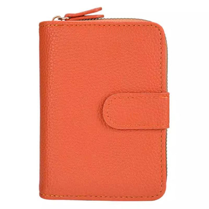 Textured Leather Zippered Card Organizer Kalsten