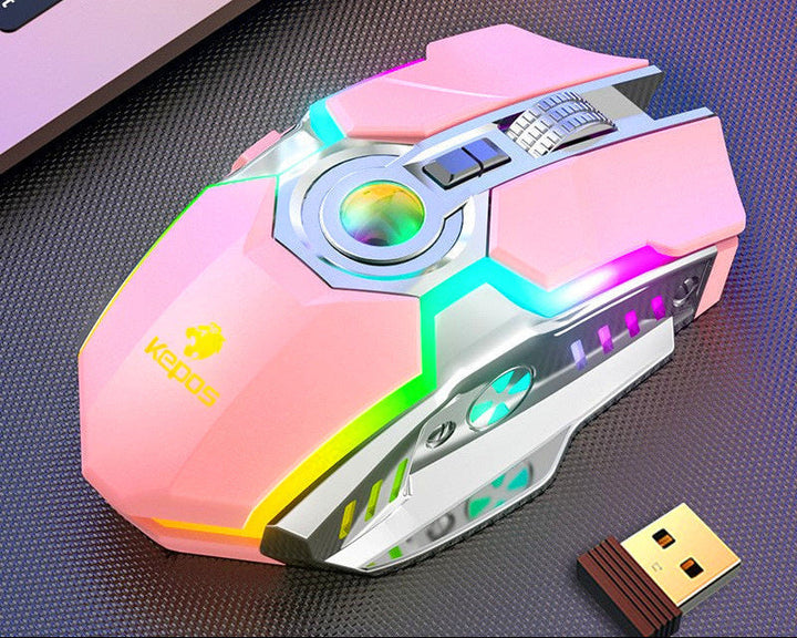 RGB Wireless Gaming Mouse with Customizable LED Lighting Kalsten