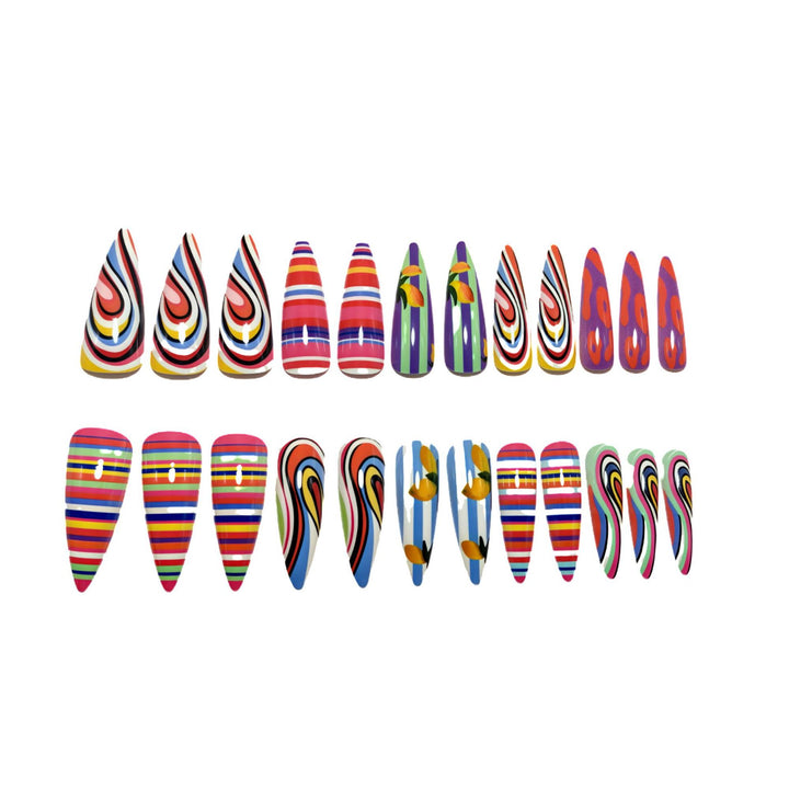 Creative Art Nails with Colorful Design Kalsten