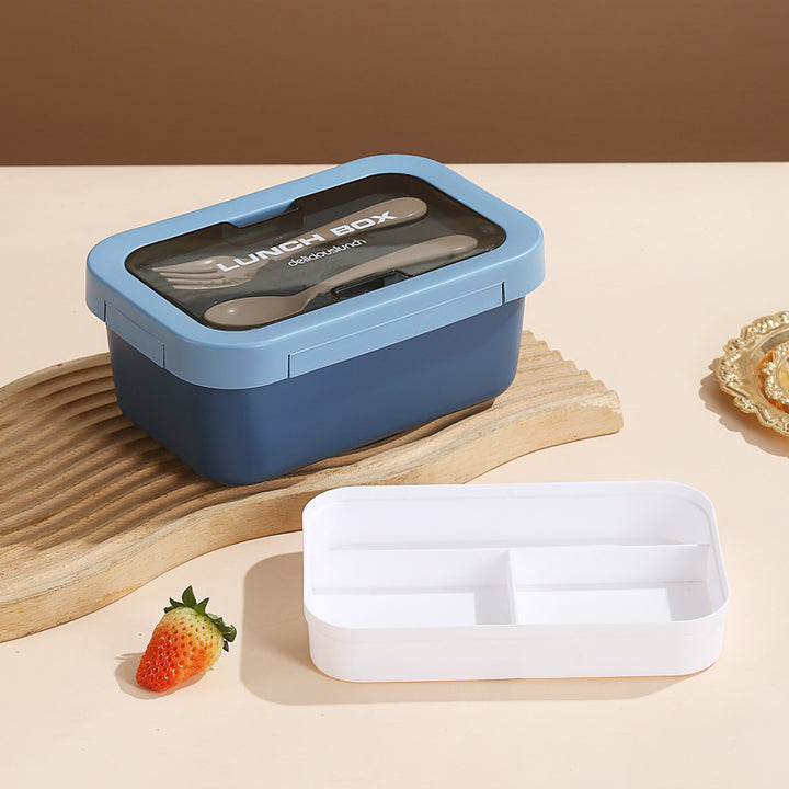Dual-Compartment Stainless Steel Lunch Box