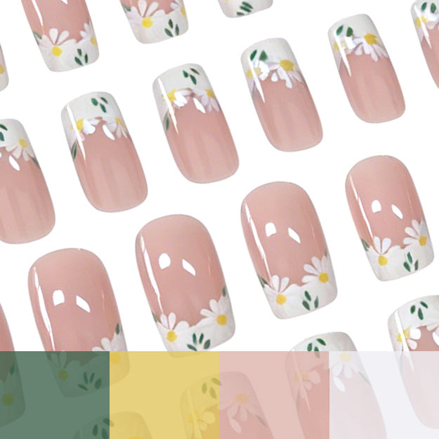 Floral French Tip Nail Enhancements Kalsten 1789915351