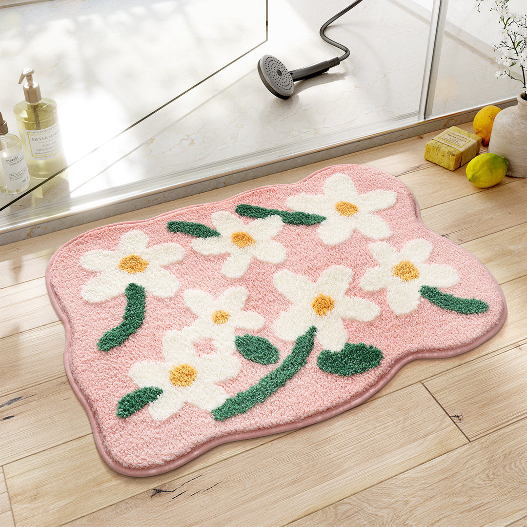 Plush Cat Theme Bath Mat