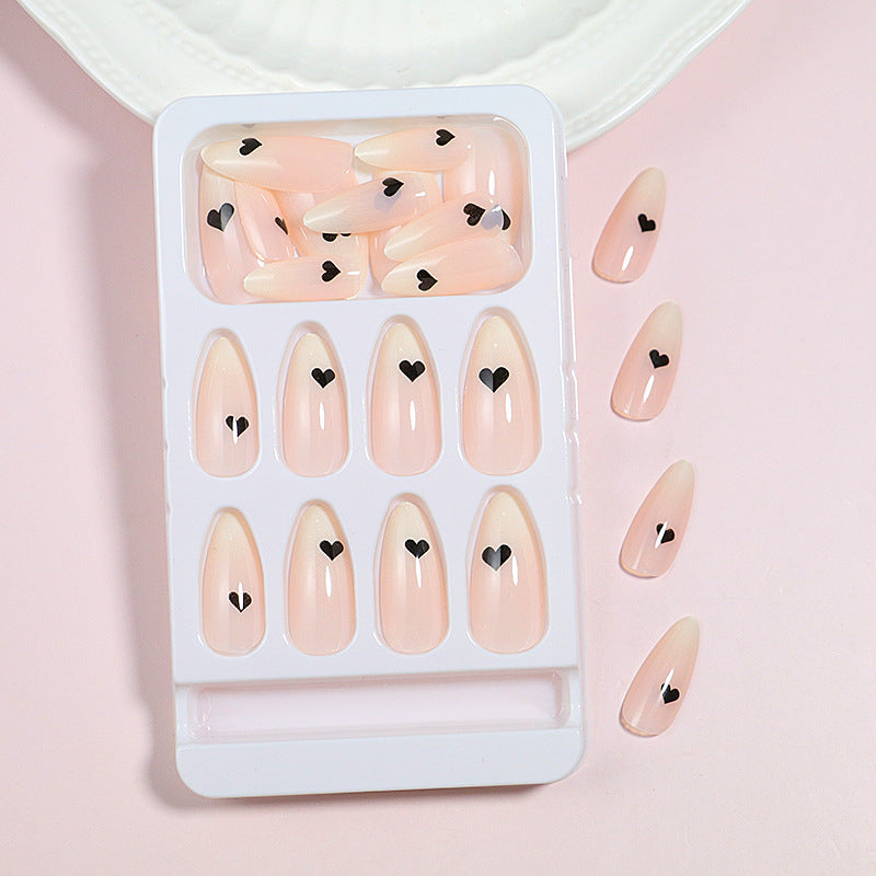 Heart-Accent Artistic Press-On Nails Kalsten