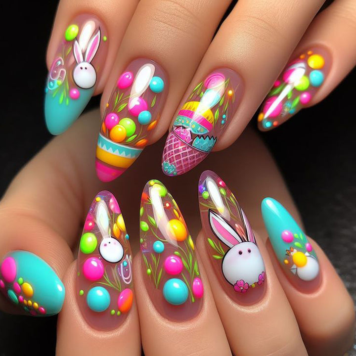 Decorative Easter-Themed Nail Art Extensions Kalsten