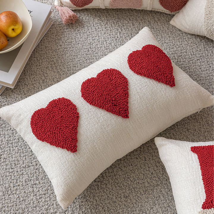 Decorative Love-Stitched Cushion