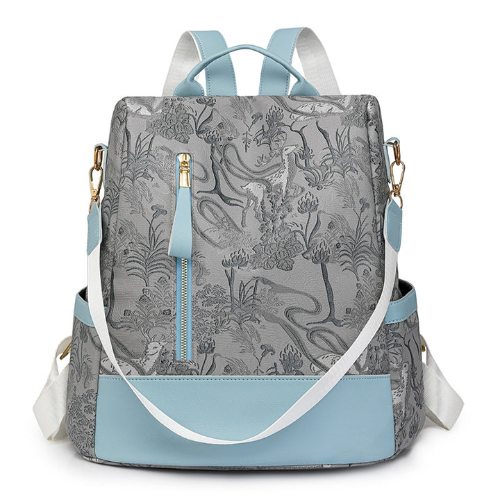 Elegant Floral Embossed Backpack Kalsten