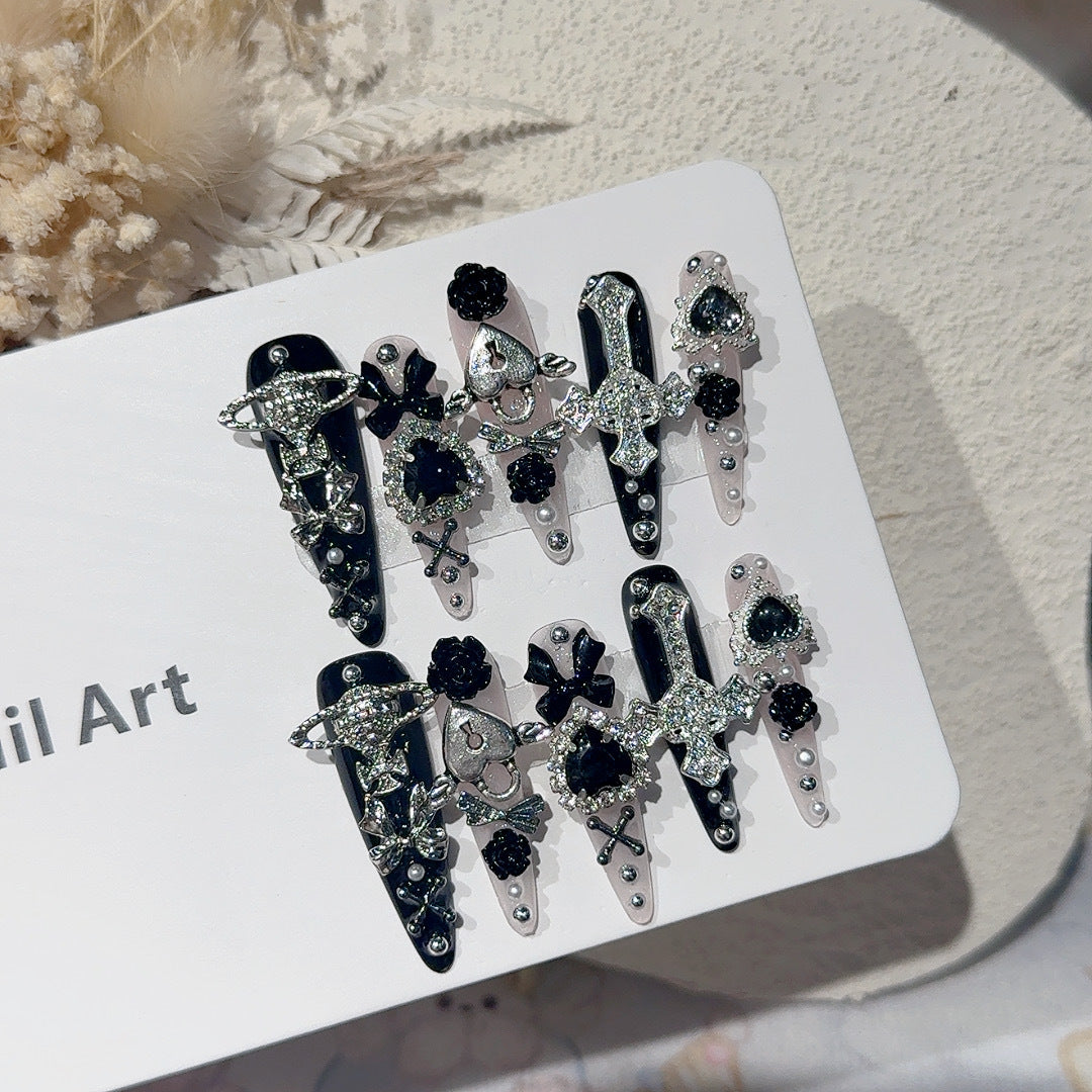 Decorative Rhinestone Embellished Hair Clips Set