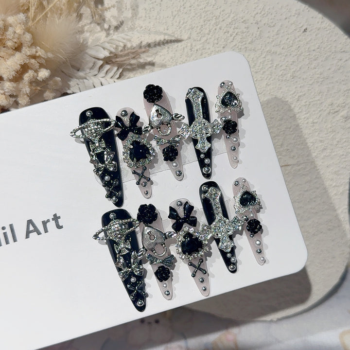 Decorative Rhinestone Embellished Hair Clips Set