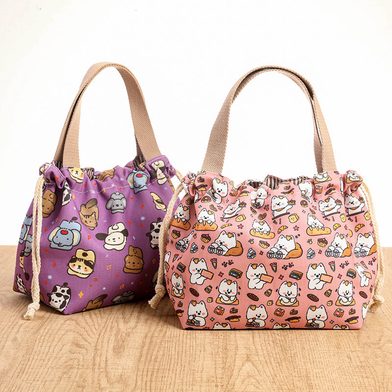 Drawstring Cat-Themed Storage Bag Kalsten