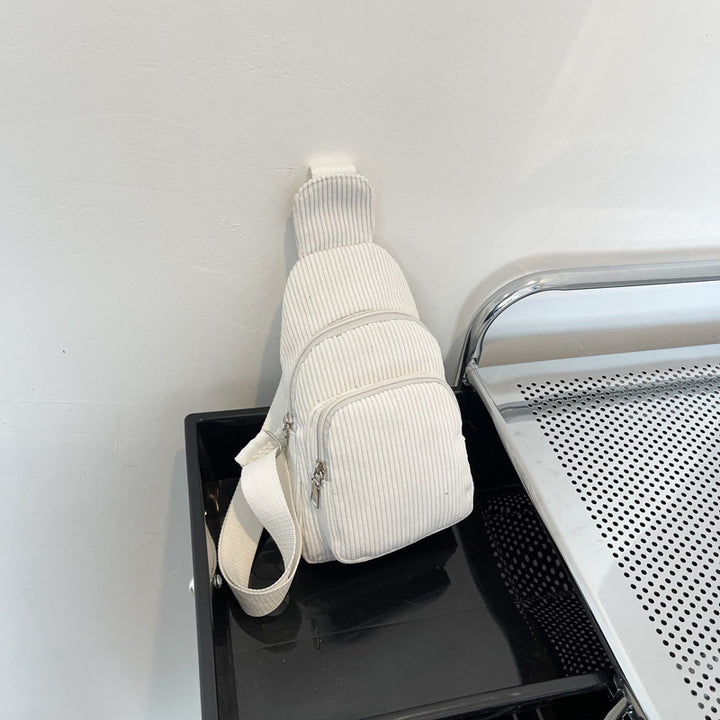 WoMulti-Compartment Corduroy Sling Bag Kalsten