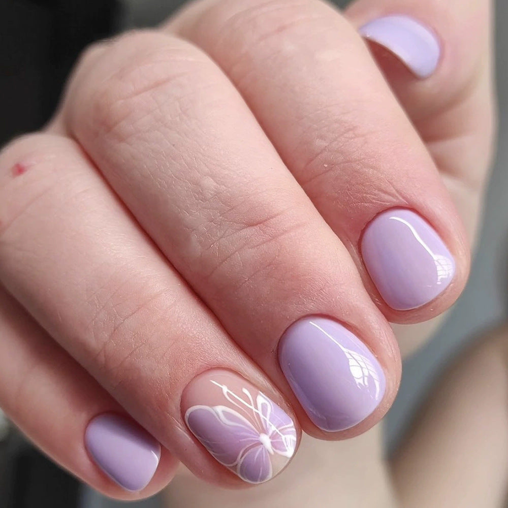 Elegant Floral Gel Nail Art Kalsten
