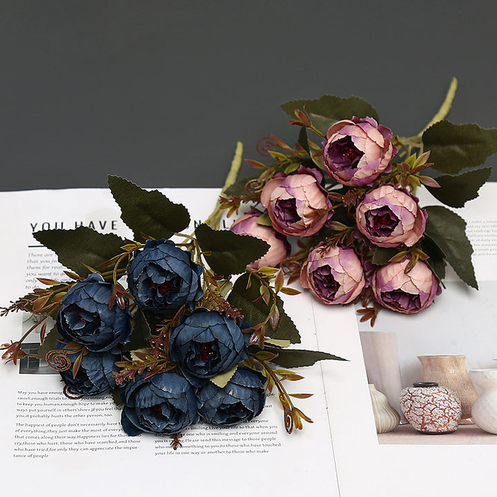 Decorative Faux Peony Bouquet for Home Display