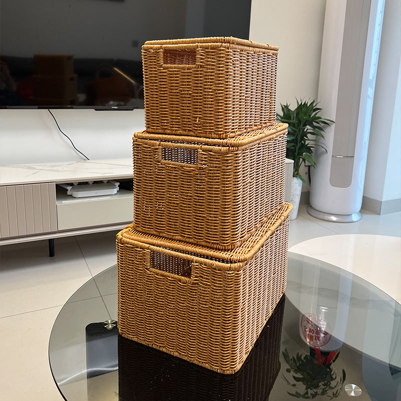 Versatile Rectangular Woven Storage Bin Kalsten
