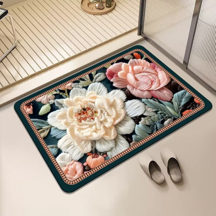 Floral Print Area Mat Kalsten