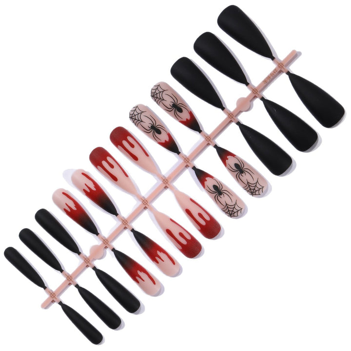 Gothic Halloween-Themed Stiletto Nail Art Extensions Kalsten 1789713400