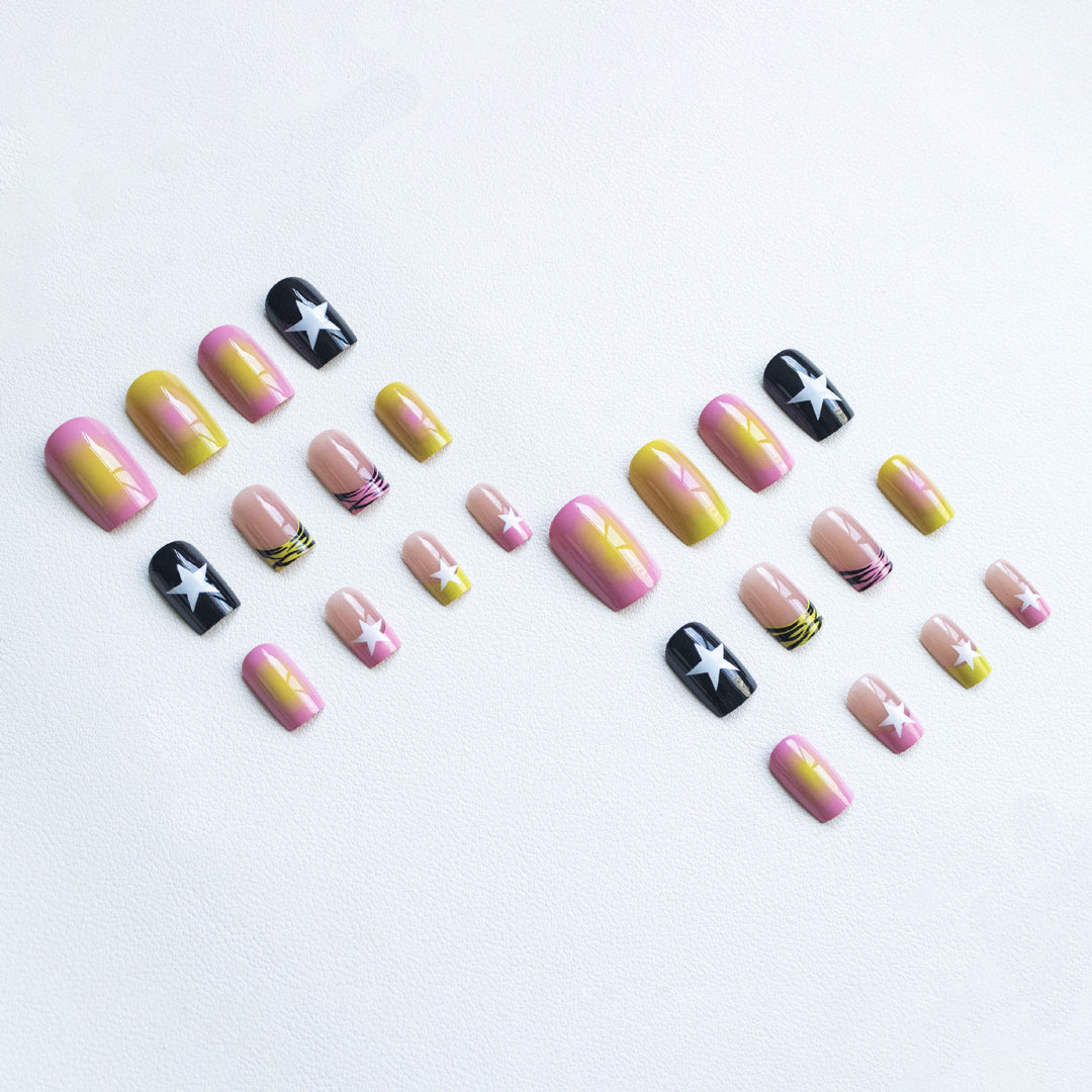 Star-Embossed Nail Art Set
