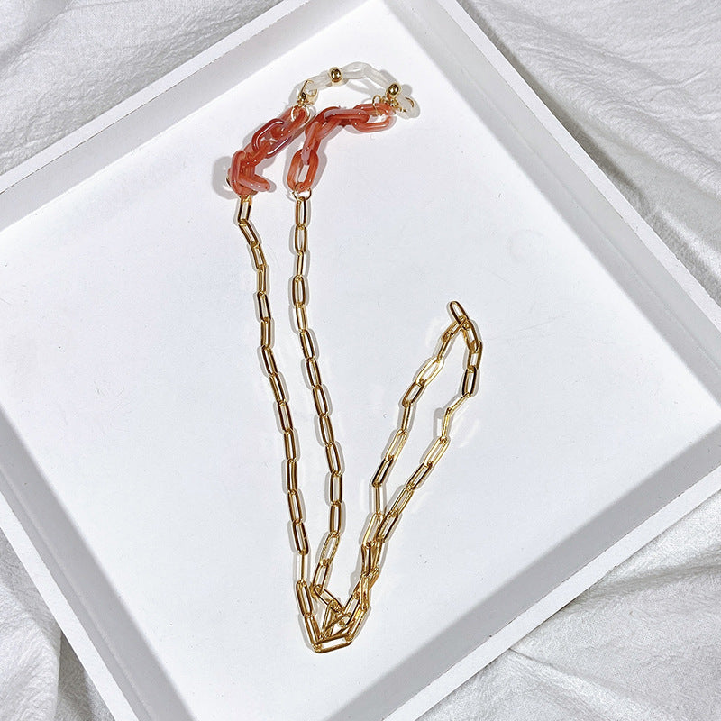 Fashionable Jewelry Holder Chain Made of Glossy Metal Kalsten