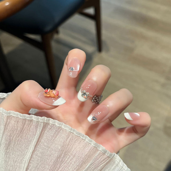 Elegant Nail Art Extensions with Pearl Accents Kalsten