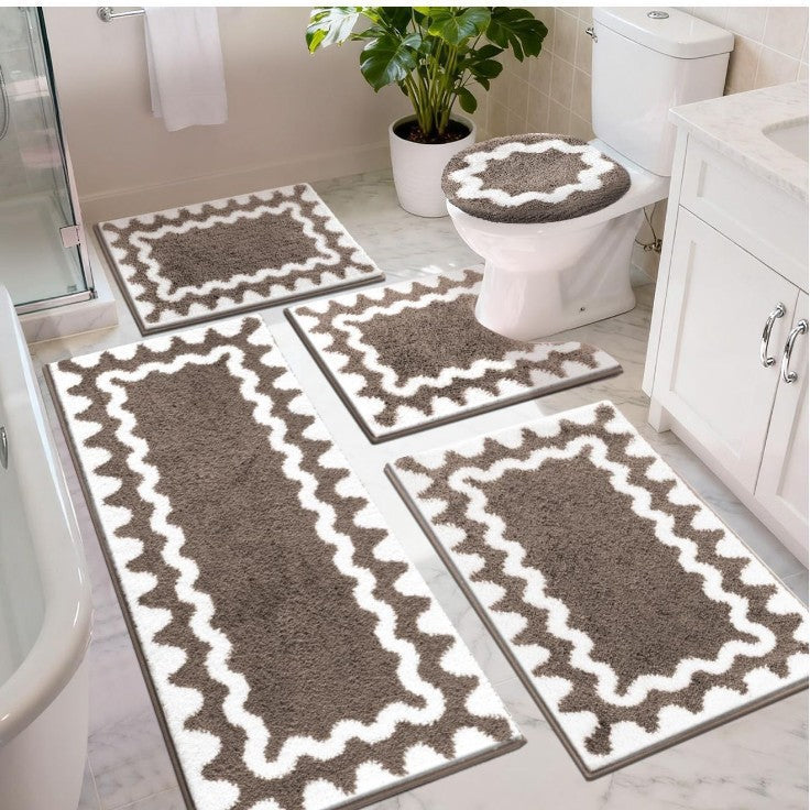 Soft Cotton Bathroom Mat Set