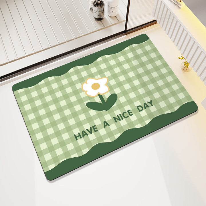 Cheerful Floral Design Indoor Area Mat Kalsten