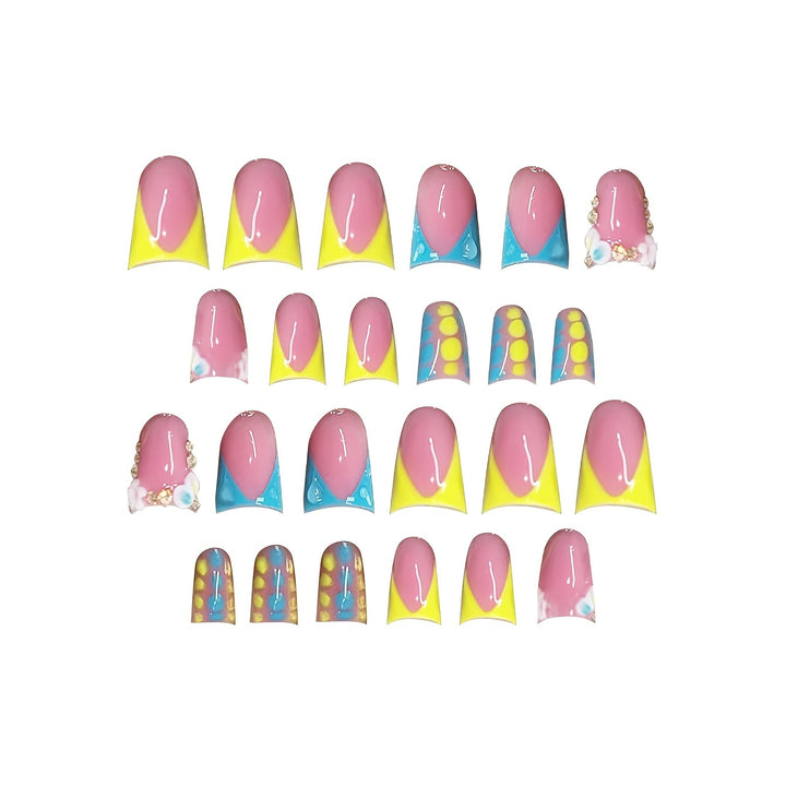 Decorative Press-On Nails with Rhinestone Accents Kalsten