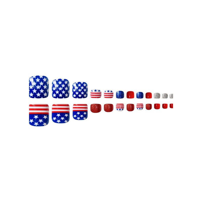 Patriotic Themed Press-On Nail Art Kalsten