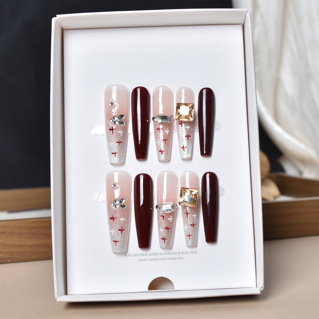 Decorative Press-On Nail Art Extensions Kalsten