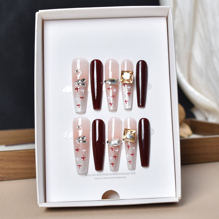 Decorative Press-On Nail Art Extensions Kalsten