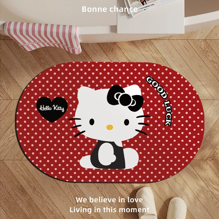 Playful Bunny-Themed Bath Mat